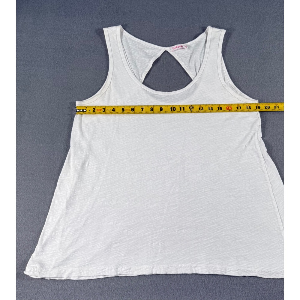 Vintage Fresh Produce Chloe Tank Top Women's M White Cotton USA Y2K 90s Summer - Picture 6 of 6